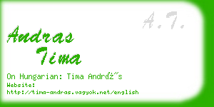 andras tima business card